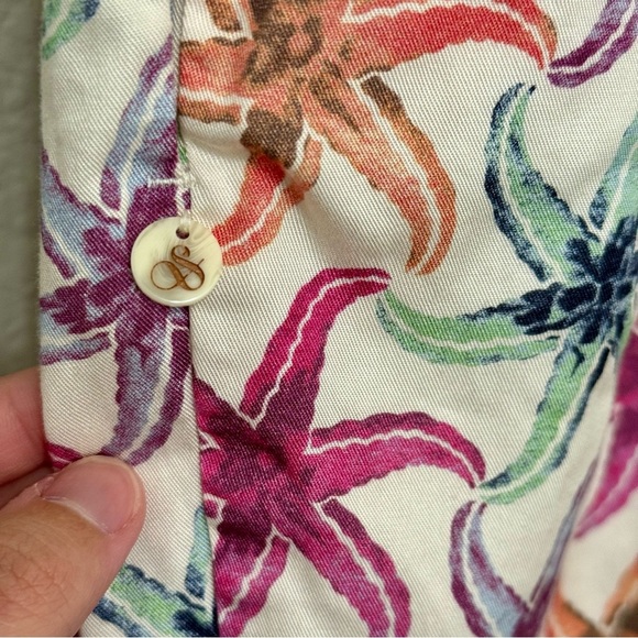 Scotch & Soda Gia Starfish Print Colorful Trouser Pull On Pants Size XL - Picture 6 of 13